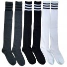 6 Pairs excell Over the Knee Thigh High Referee Socks for Ladies Size 9-11