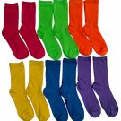 12 Pairs Of Women Cotton Blend Neon Crew Socks [Apparel]