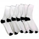 ""12 Pairs Of excell Athletic Crew Socks for Womens,Black Color toes and heel"