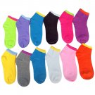 12 Pairs Of Sockbin Womens Bright Colors Cotton Blend Low Cut Ankle Socks