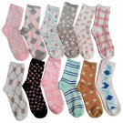 12 Pairs Of Sockbin Womens Fancy Designer Casual Crew Socks