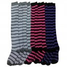""12 Pairs of excell women's over the knee thigh high socks, Striped""