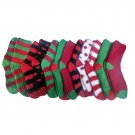 ""12 Pairs of excell Women's Christmas Holiday Striped Fuzzy Socks, # 24209""