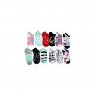 12 Pairs Of Sockbin Womens USA Themed Print Low Cut Ankle Socks