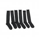 6 Pairs Of excell Women's Gray Only Long Knee High Socks, Sock Size 9-11