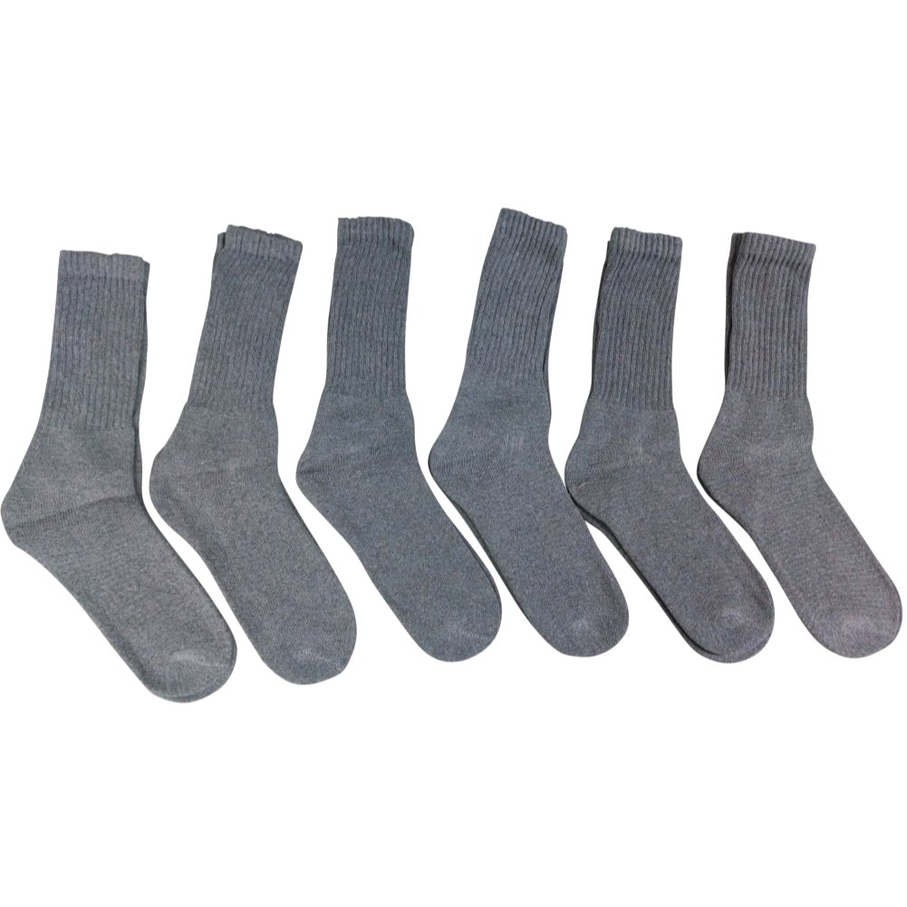 6 Pair Of excell Mens Gray Diabetic Neuropathy Socks
