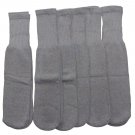 ""6 Pairs of excell Women's Solid Cotton Tube Socks, Solid Gray, Size 9-11""