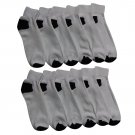 ""12 Pairs of Women's Quarter Length Ankle Socks, Cotton ""