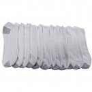 12 Pairs Of excell Women's No Show Ankle Socks, White, Cotton