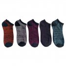 5 Pairs Of Sockbin Shiny Sparkle Thread No Show Low Cut Ankle Socks
