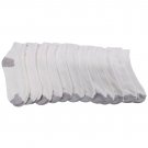 12 Pairs of Women's Quarter Length Ankle Socks, Cotton (White with gray)