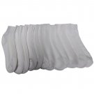 12 Pairs of Women's Quarter Length Low Cut Ankle Socks, Cotton (White)