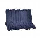 ""12 Pairs Of excell Women's Long Knee High Socks, Solid Navy, Sock Size 9-11"