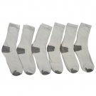 6 Pairs Of excell Womens Cotton Crew Socks With Gray Heel And Toe [Apparel]