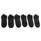 6 Pairs Of excell Womens Full Cushion Cotton Blend Black Ankle Socks #779