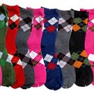 12 Pairs Of excell Womens Classic Argyle Crew Socks [Apparel]
