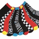 12 Pair Of Sockbin Ladies Retro Fashion Printed Crew Socks, Sock Size 9-11