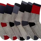 6 Pairs Of excell Womens Winter Warm Thermal Socks With Color Heel And Toe