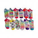 12 Pairs Of Sockbin Womens Rainbow Stars Animal Floral And Love Low Cut Ankle...