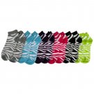 12 Pairs Of Sockbin Womens Zebra Print Fashion Ankle Socks #SC415 [Apparel]