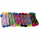 12 Pairs of Sockbin Womens Patterned Ankle Socks (Robot Chick) [Apparel]
