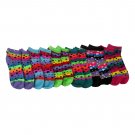 12 Pairs of Sockbin Womens Patterned Ankle Socks (Star Bright) [Apparel]