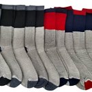 12 Pairs Of excell Womens Winter Warm Thermal Socks With Color Heel And Toe