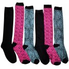 6 Pairs Of Sockbin Ladies Printed Trendy Fashion Knee High Socks, #KH155-6