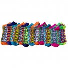 12 Pair Of Sockbin Ladies Tribal Neon Print Low Cut Ankle Socks [Apparel]