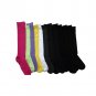 12 Pairs Of Ladies Basic Solid Neon Color Knee High Socks