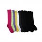 12 Pairs Of Ladies Basic Solid Neon Color Knee High Socks