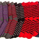12 Pairs Of Sockbin Womens Colorful Striped Wool Thermal Socks [Apparel]
