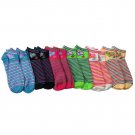 12 Pairs of Sockbin Womens Patterned Ankle Socks (Stripes And Love) [Apparel]