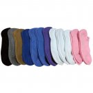 12 Pairs Of excell Ladies Assorted Solid Colored No Show Ankle Socks