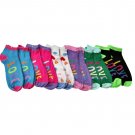 12 Pairs of Sockbin Womens Patterned Ankle Socks (Neon Love) [Apparel]