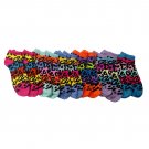 12 Pairs of Sockbin Womens Patterned Ankle Socks (Neon Cheetah) [Apparel]