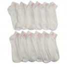 12 Pairs Of Sockbin Womens National Breast Cancer Awareness Socks, White Cotton