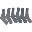"6 Pair Of excell Ladies Gray Diabetic Neuropathy Socks, Sock Size 9-11 [Apparel