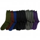 12 Pairs Of Sockbin Ladies Light Assorted Dark Color Every Day Crew Socks