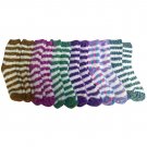 12 Pair Of excell Tiger Stripe Ladies Super Soft Fuzzy Socks, Sock Size 9-11