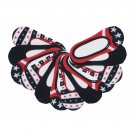 12 Pairs Of Sockbin No Show Foot Ped With American Spirit Print