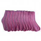 12 Pair Of excell Ladies Pink Diabetic Neuropathy Socks, Sock Size 9-11