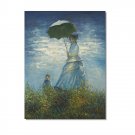 100% Hand Painted Madame Monet and her Son Claude Monet Oil Painting Reproduction Hand Painted