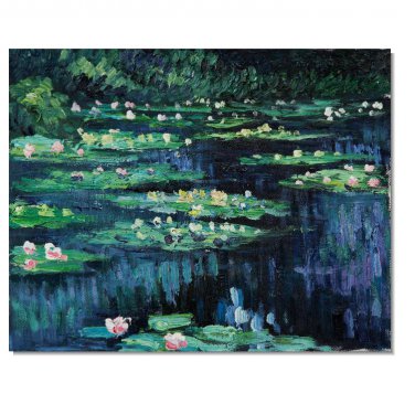 100% Hand Painted Water Lilies II Claude Monet Oil Painting Reproduction Hand Painted High