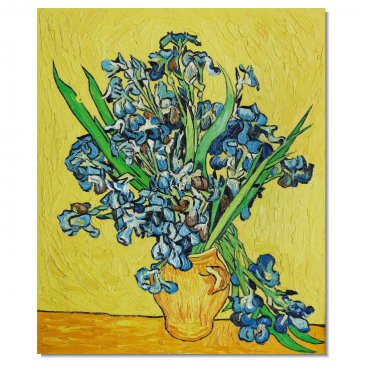 100% Hand Painted Irises in a Vase Vincent van Gogh Oil Painting Reproduction Hand Painted High