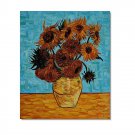 100% Hand Painted Sunflowers Vincent van Gogh Oil Painting Reproduction Hand Painted High