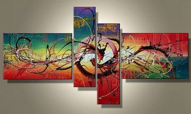 100% Hand Painted Abstract Painting Acrylic Wall Art Decor Beautiful Nice Modern Contemporary