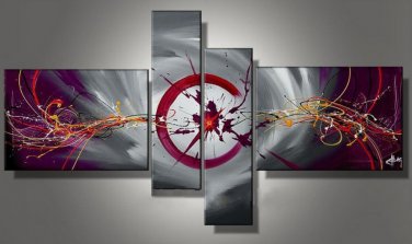 100% Hand Painted Abstract Painting Acrylic Canvas Sets Decor Beautiful Nice Modern Contemporary