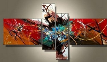 100% Hand Painted Abstract Painting Acrylic Canvas Sets Decor Brand New Nice Modern Contemporary
