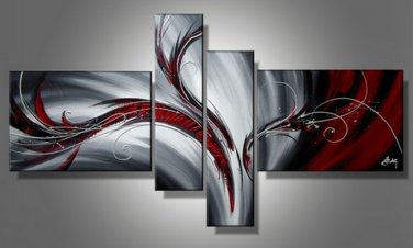 100% Hand Painted Abstract Painting Acrylic Canvas Sets Decor High Quality Nice Modern